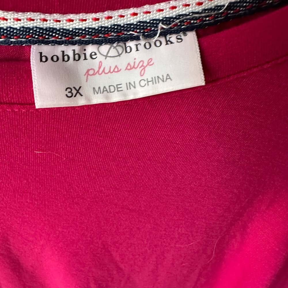 Bobbie Brooks Fuchsia Plus Size Top - Picture 2 of 3